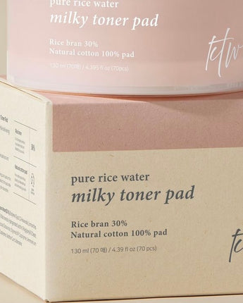 KTW PURE RICE WATER MILKY TONER PAD (70 PADS) 130ML